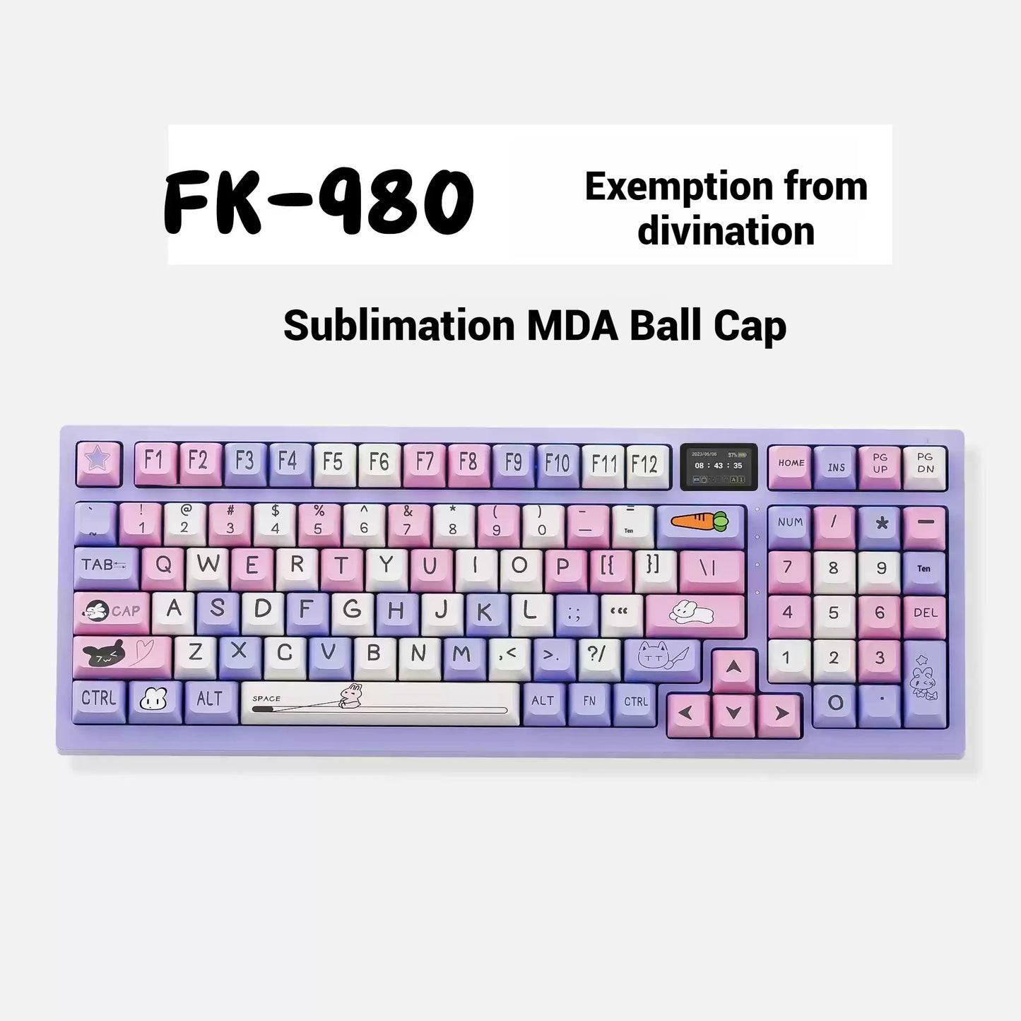 Zidli Fk980 Optical Axis Gaming Mechanical Keyboard 99 Key Pbt Keycap Gaming Keyboard Tablet Laptop Office Gaming Accessories