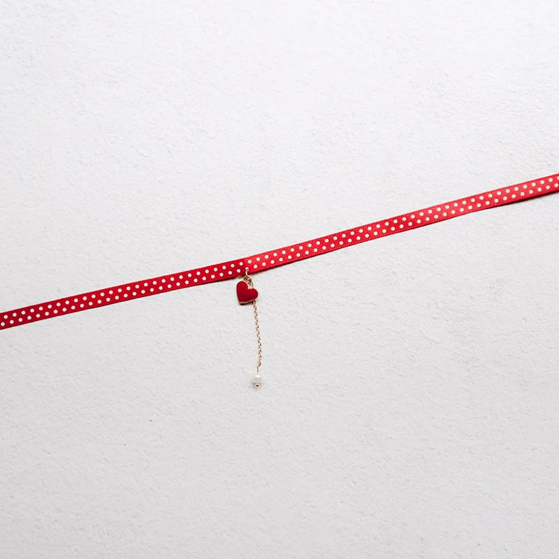 Fashion Lace Necklace For Women Adjustable Elegant Snowfake Strawberry Pendant Velvet Choker Necklace Collar Party Jewelry Gift