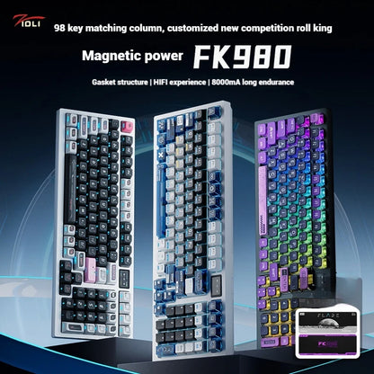 Zidli Fk980 Optical Axis Gaming Mechanical Keyboard 99 Key Pbt Keycap Gaming Keyboard Tablet Laptop Office Gaming Accessories