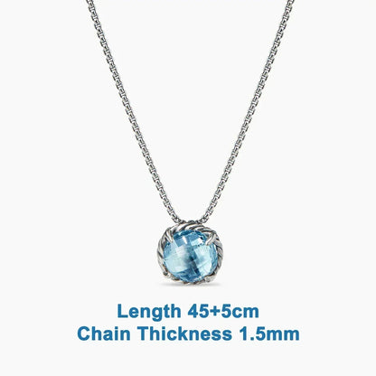 s925 All DY Stone Necklace With diamonds for Women 2025 All DY Stone Necklace With diamonds for Women