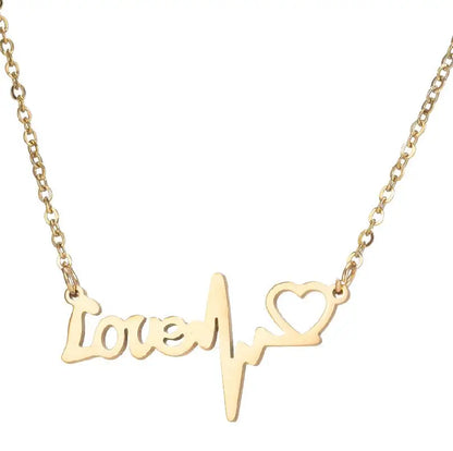 Stainless Steel Heart Pendant Choker Necklace For Women Birthday Gifts Clavicle Chain Aesthetic Jewelry Wholesale Charms