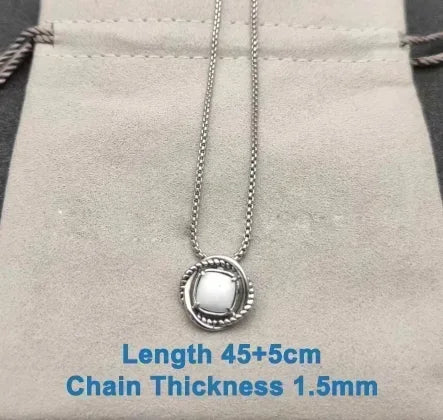 s925 All DY Stone Necklace With diamonds for Women 2025 All DY Stone Necklace With diamonds for Women