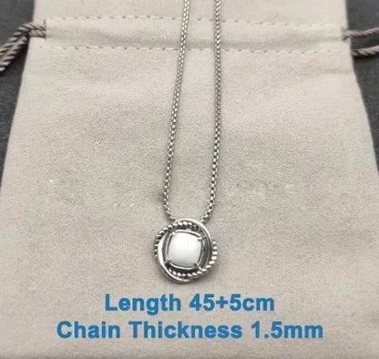 s925 All DY Stone Necklace With diamonds for Women 2025 All DY Stone Necklace With diamonds for Women