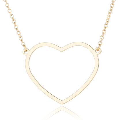 Stainless Steel Heart Pendant Choker Necklace For Women Birthday Gifts Clavicle Chain Aesthetic Jewelry Wholesale Charms