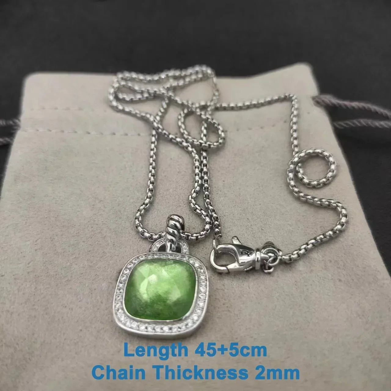 s925 All DY Stone Necklace With diamonds for Women 2025 All DY Stone Necklace With diamonds for Women