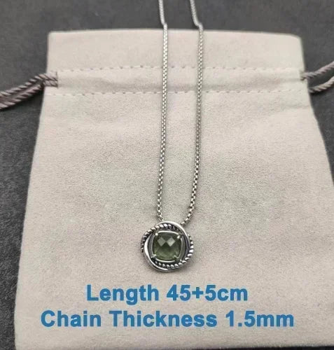 s925 All DY Stone Necklace With diamonds for Women 2025 All DY Stone Necklace With diamonds for Women