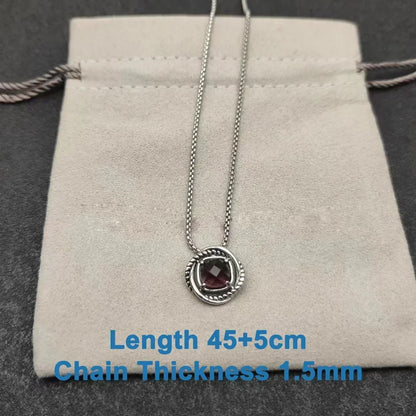 s925 All DY Stone Necklace With diamonds for Women 2025 All DY Stone Necklace With diamonds for Women