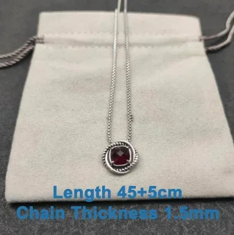 s925 All DY Stone Necklace With diamonds for Women 2025 All DY Stone Necklace With diamonds for Women