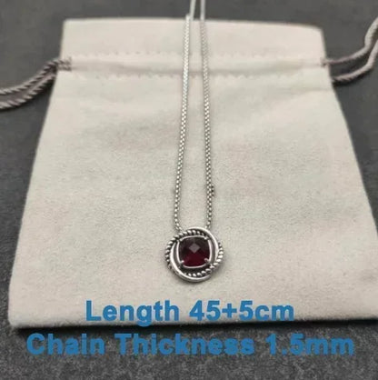 s925 All DY Stone Necklace With diamonds for Women 2025 All DY Stone Necklace With diamonds for Women