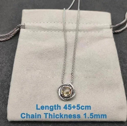 s925 All DY Stone Necklace With diamonds for Women 2025 All DY Stone Necklace With diamonds for Women