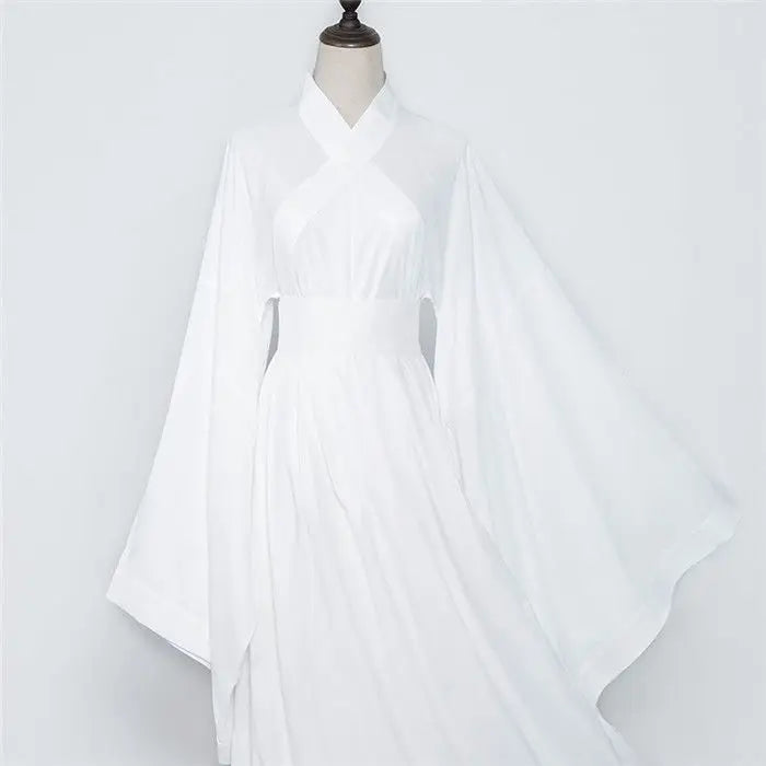 Traditional Hanfu Inner Wears For Women Men White Black Tops Skirt Daily Base Suit Large Sleeve Bottoming Underwear Chinese