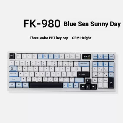 Zidli Fk980 Optical Axis Gaming Mechanical Keyboard 99 Key Pbt Keycap Gaming Keyboard Tablet Laptop Office Gaming Accessories