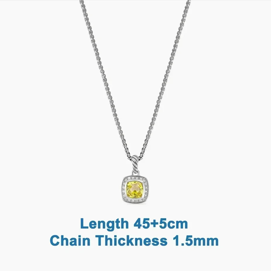 s925 All DY Stone Necklace With diamonds for Women 2025 All DY Stone Necklace With diamonds for Women