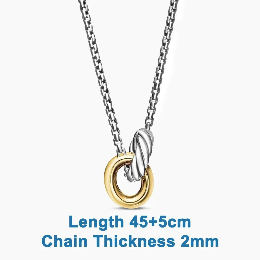 The S925 Silver DY Necklaces Are The First Choice for Vintage Punk Gifts