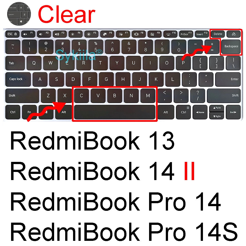 Keyboard Cover for Redmi RedmiBook Air 13 Pro 14 II Pro 15 16 G Gaming Laptop Protector Skin Case Silicone Notebook Accessory