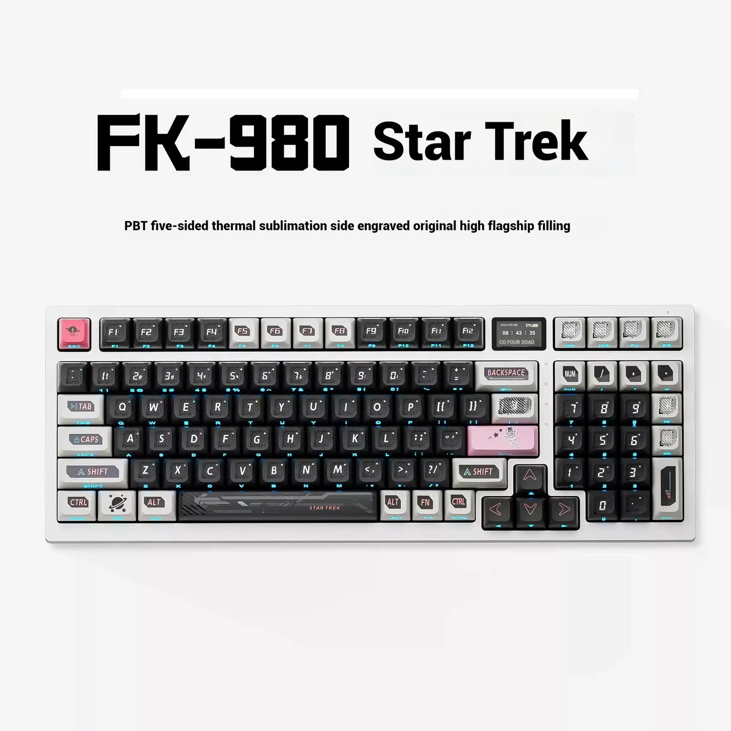 Zidli Fk980 Optical Axis Gaming Mechanical Keyboard 99 Key Pbt Keycap Gaming Keyboard Tablet Laptop Office Gaming Accessories