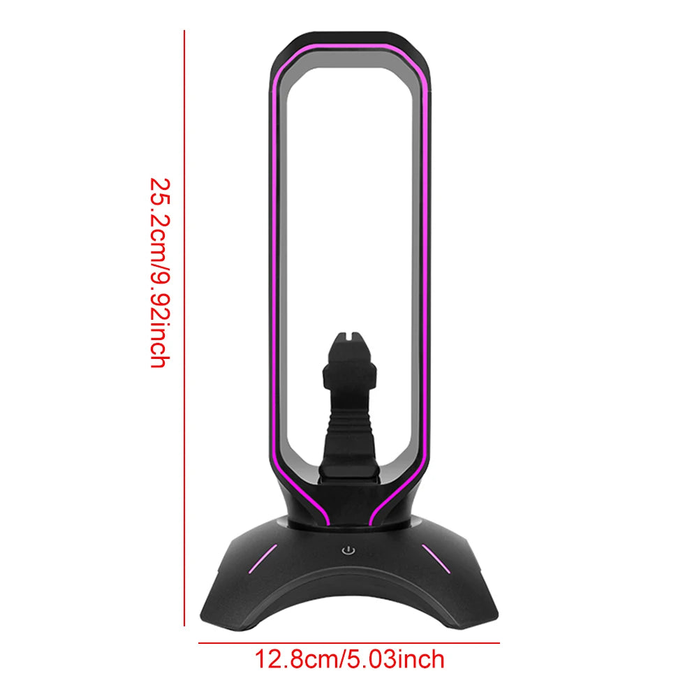 Multifunctional RGB Gaming Headphone Stand RGB Gaming Headphone Stand Computer Headset Stand Holder For Gamers Gaming Earphone