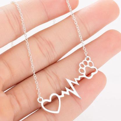 Stainless Steel Heart Pendant Choker Necklace For Women Birthday Gifts Clavicle Chain Aesthetic Jewelry Wholesale Charms