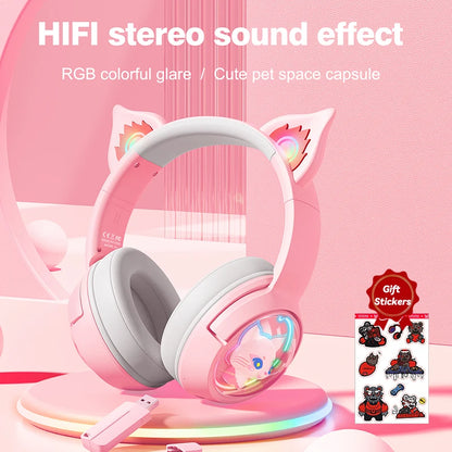 ONIKUMA B5 Wireless Gaming Headphone With RGB Lighting HD Mic Headsets Stereo Gamer Computer Earphones Gaming Headset For PC PS5