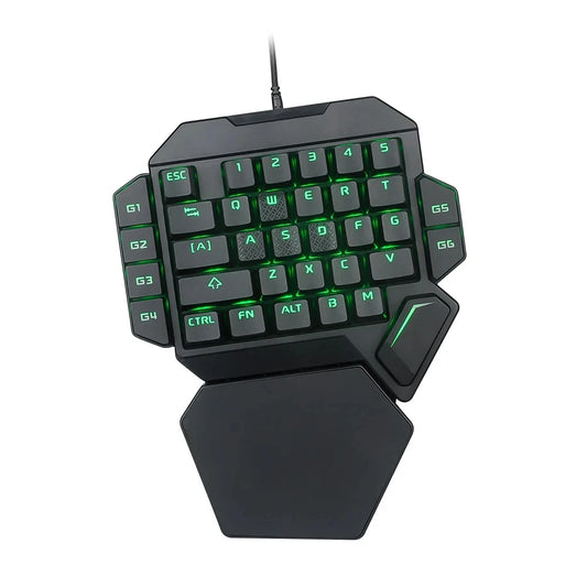 Mini One-Handed Mechanical Gaming Keyboard K50 RGB Backlit Portable Mini Gaming Keypad Game Controller for PC PS4 Xbox Gamer