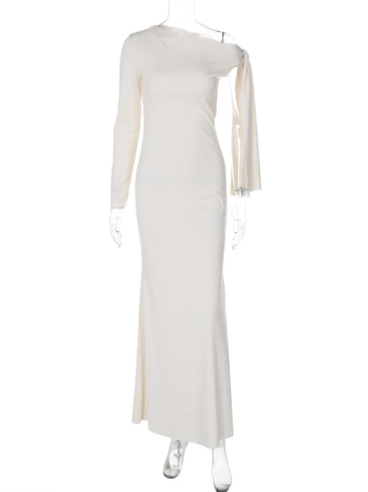 Hawthaw Women 2024 Spring Autumn Long Sleeve Party Club Evening Bodycon Basic Black Long Dress Wholesale Items For Business