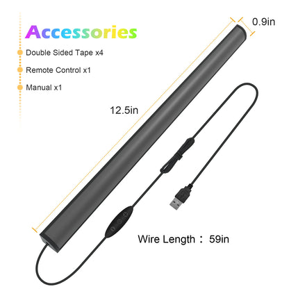 Ambient Gaming Lights Under Monitor Light Ambiance Backlights with Remote Controller USB Powered for Gaming PC Setup Desk Stand