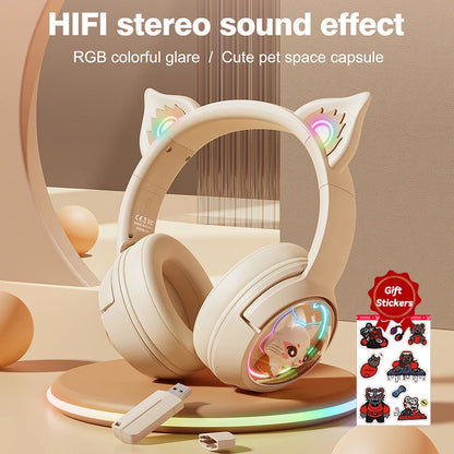 ONIKUMA B5 Wireless Gaming Headphone With RGB Lighting HD Mic Headsets Stereo Gamer Computer Earphones Gaming Headset For PC PS5