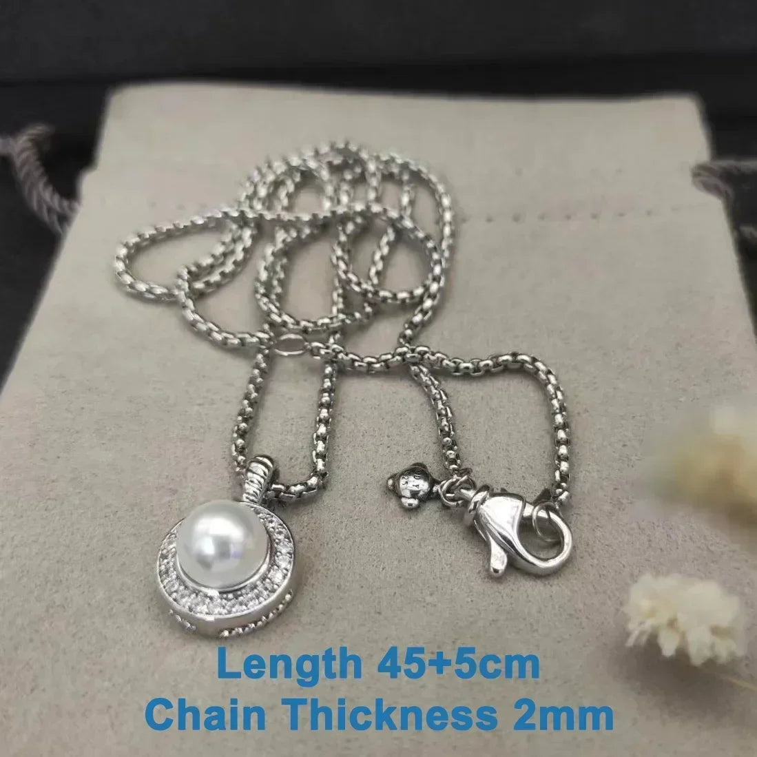 s925 All DY Stone Necklace With diamonds for Women 2025 All DY Stone Necklace With diamonds for Women