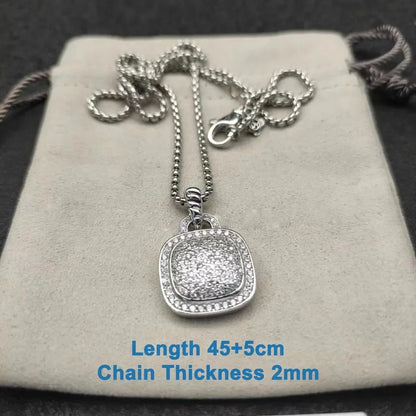 s925 All DY Stone Necklace With diamonds for Women 2025 All DY Stone Necklace With diamonds for Women