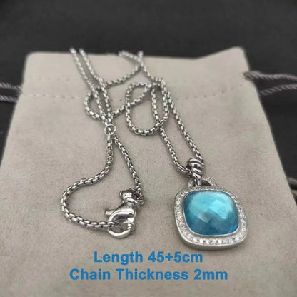 s925 All DY Stone Necklace With diamonds for Women 2025 All DY Stone Necklace With diamonds for Women