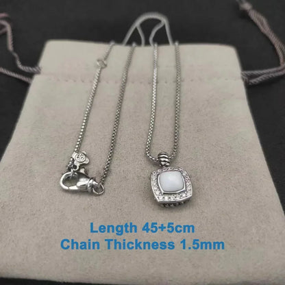 s925 All DY Stone Necklace With diamonds for Women 2025 All DY Stone Necklace With diamonds for Women