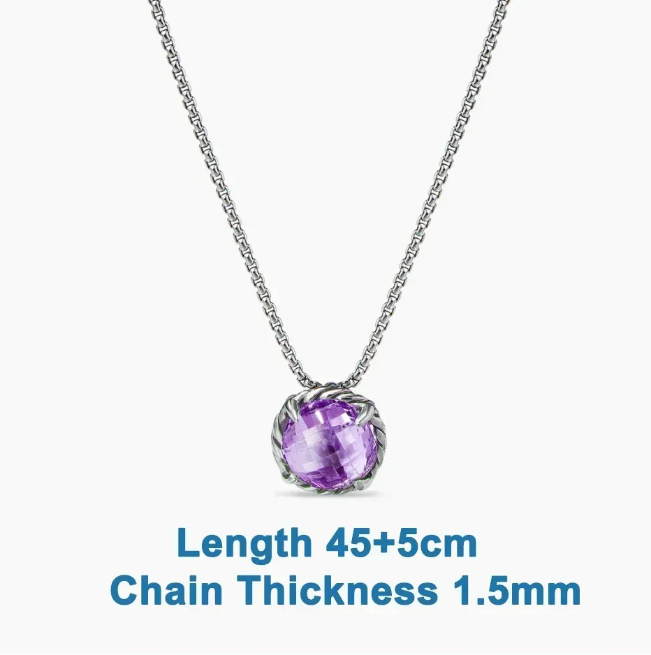s925 All DY Stone Necklace With diamonds for Women 2025 All DY Stone Necklace With diamonds for Women