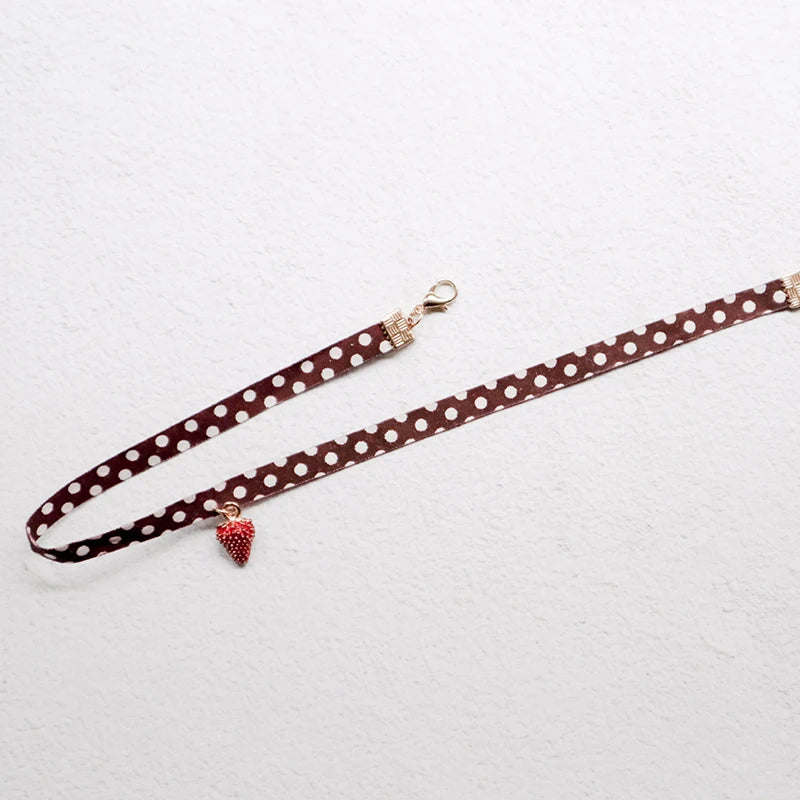 Fashion Lace Necklace For Women Adjustable Elegant Snowfake Strawberry Pendant Velvet Choker Necklace Collar Party Jewelry Gift