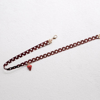 Fashion Lace Necklace For Women Adjustable Elegant Snowfake Strawberry Pendant Velvet Choker Necklace Collar Party Jewelry Gift