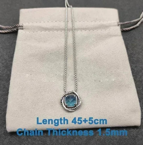 s925 All DY Stone Necklace With diamonds for Women 2025 All DY Stone Necklace With diamonds for Women