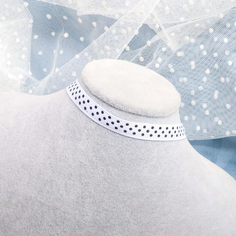 Choker Necklace For Women Elegant White Lace Velvet Stretch Strip Flower Star Pendant Short Clavicle Necklace Aesthetic Jewelry