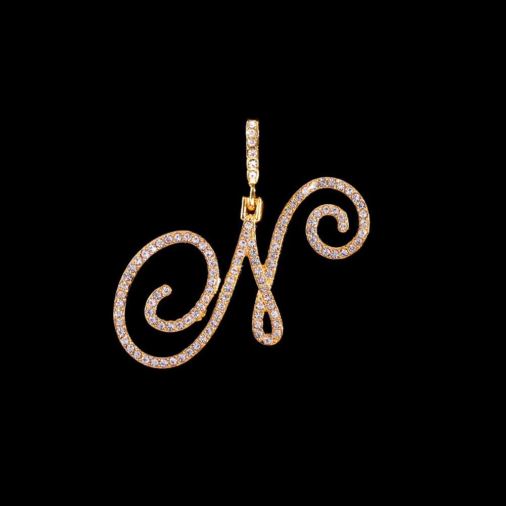 Stainless Steel Rope Chain with CZ Letter Necklace for Women Personalized Initial Pendant Necklaces Fashion Jewelry Gift