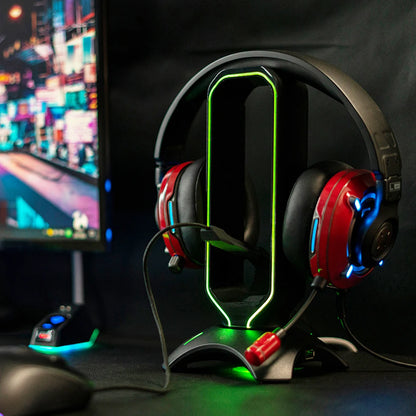 Multifunctional RGB Gaming Headphone Stand RGB Gaming Headphone Stand Computer Headset Stand Holder For Gamers Gaming Earphone